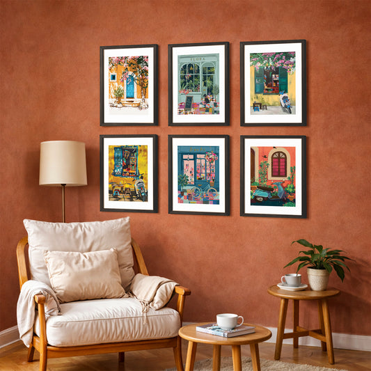 European Village Wall Art Set of 6