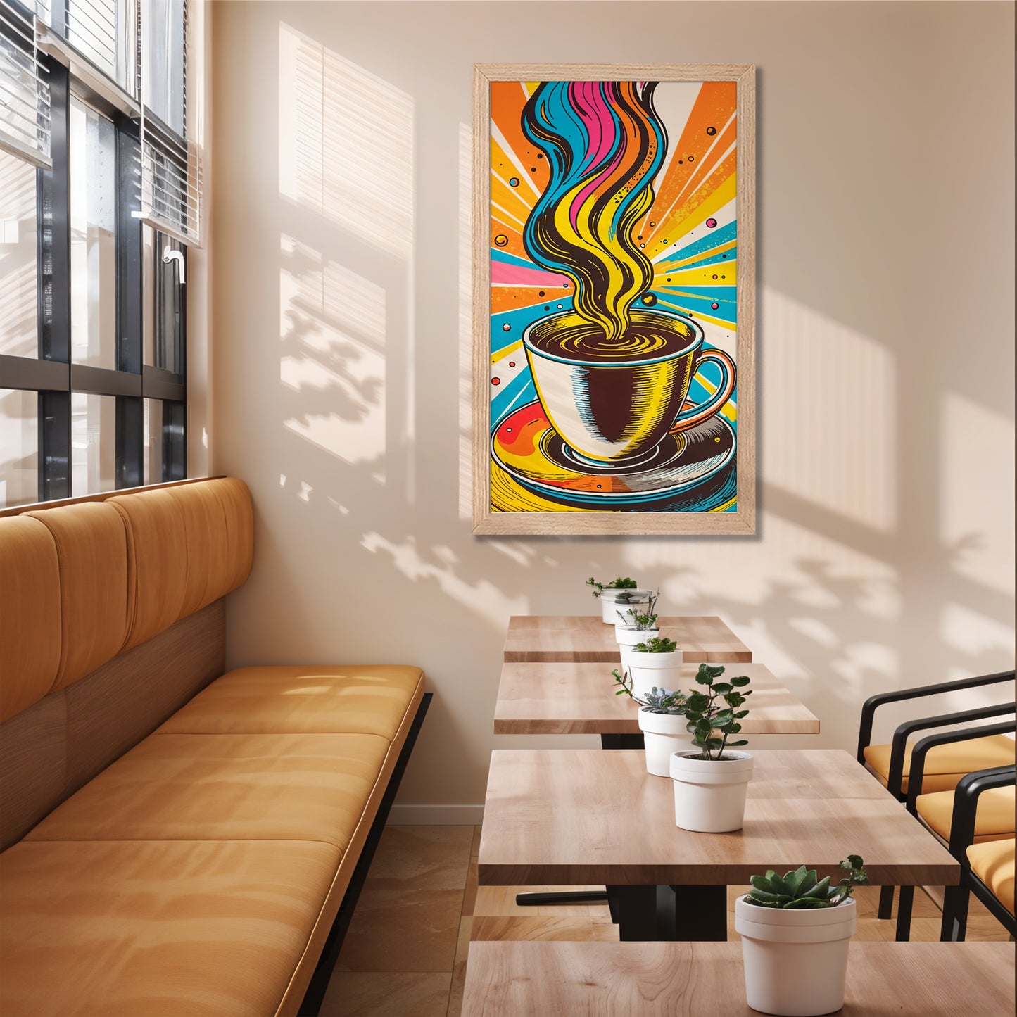 Vibrant Coffee Art Poster