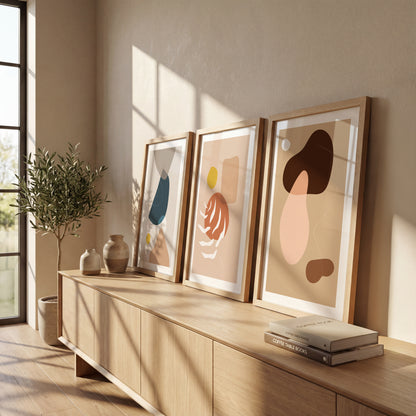 Contemporary Abstract Wall Art Set of 3