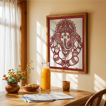 Vighnaharta Ganesha Lasser wall Art