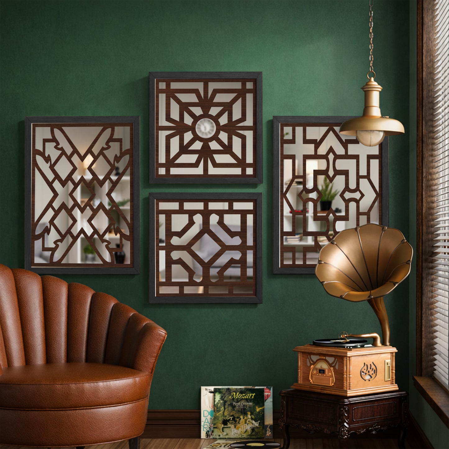 Modern Wall Mirror Set of 4