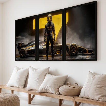 Track Warrior Wall Art Set of 3