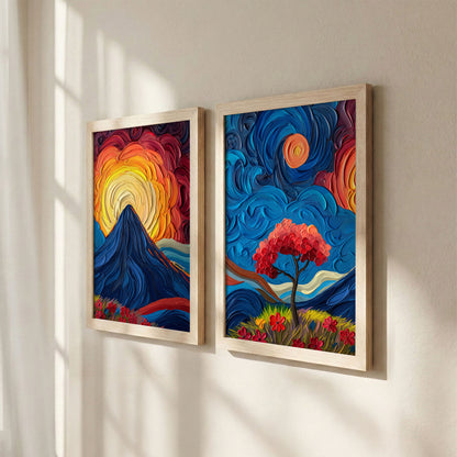Vibrant Landscape Wall Art Set