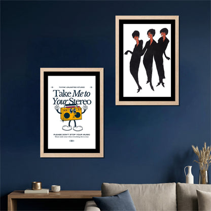 Retro Music & Soul Sisters Wall Art Set