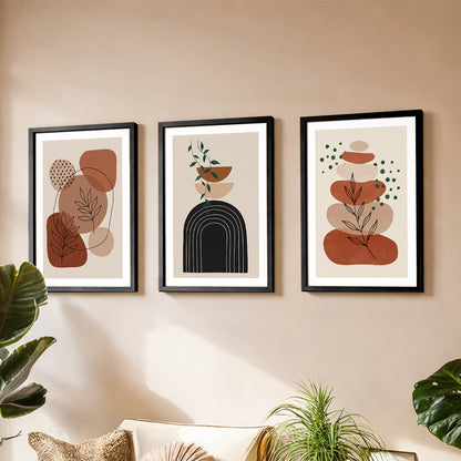 Boho Botanical Wall Art Set of 3