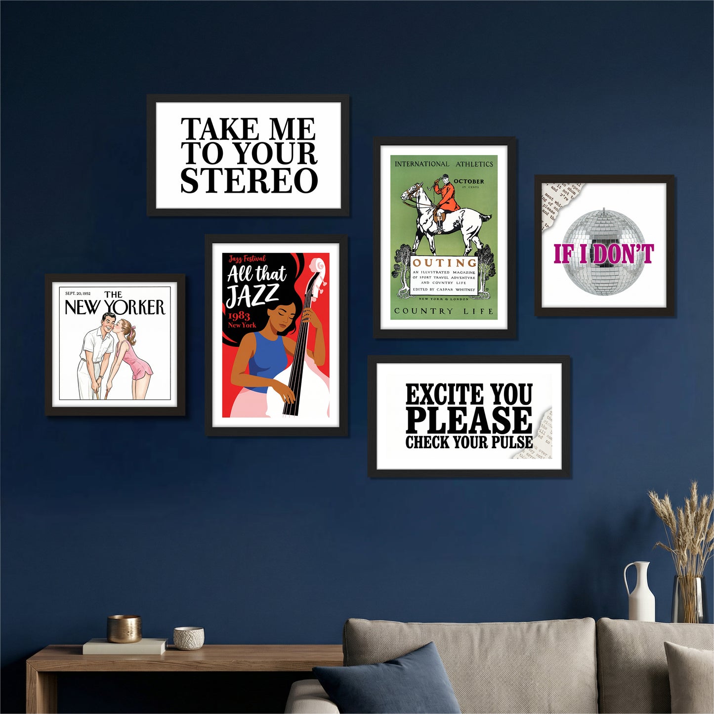 Music & Vintage Wall Art Set of 6