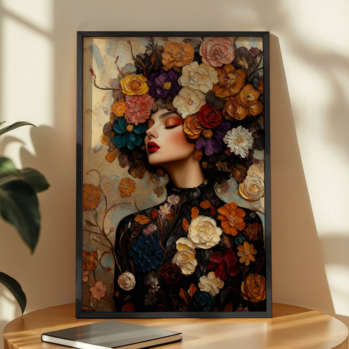Floral Muse Portrait Poster