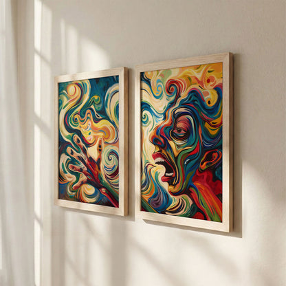 Expressionist Portrait Poster Set