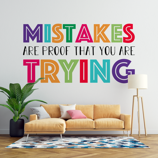 Colorful Mistakes Are Proof Wall Sticker