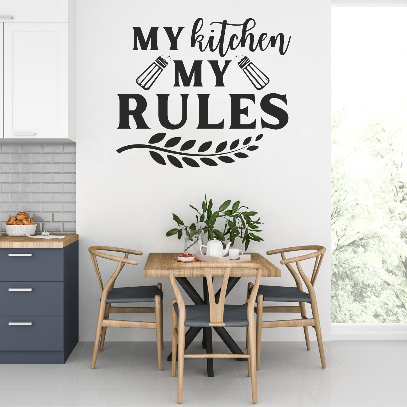 My Kitchen My Rules Funny Quote Wall Sticker