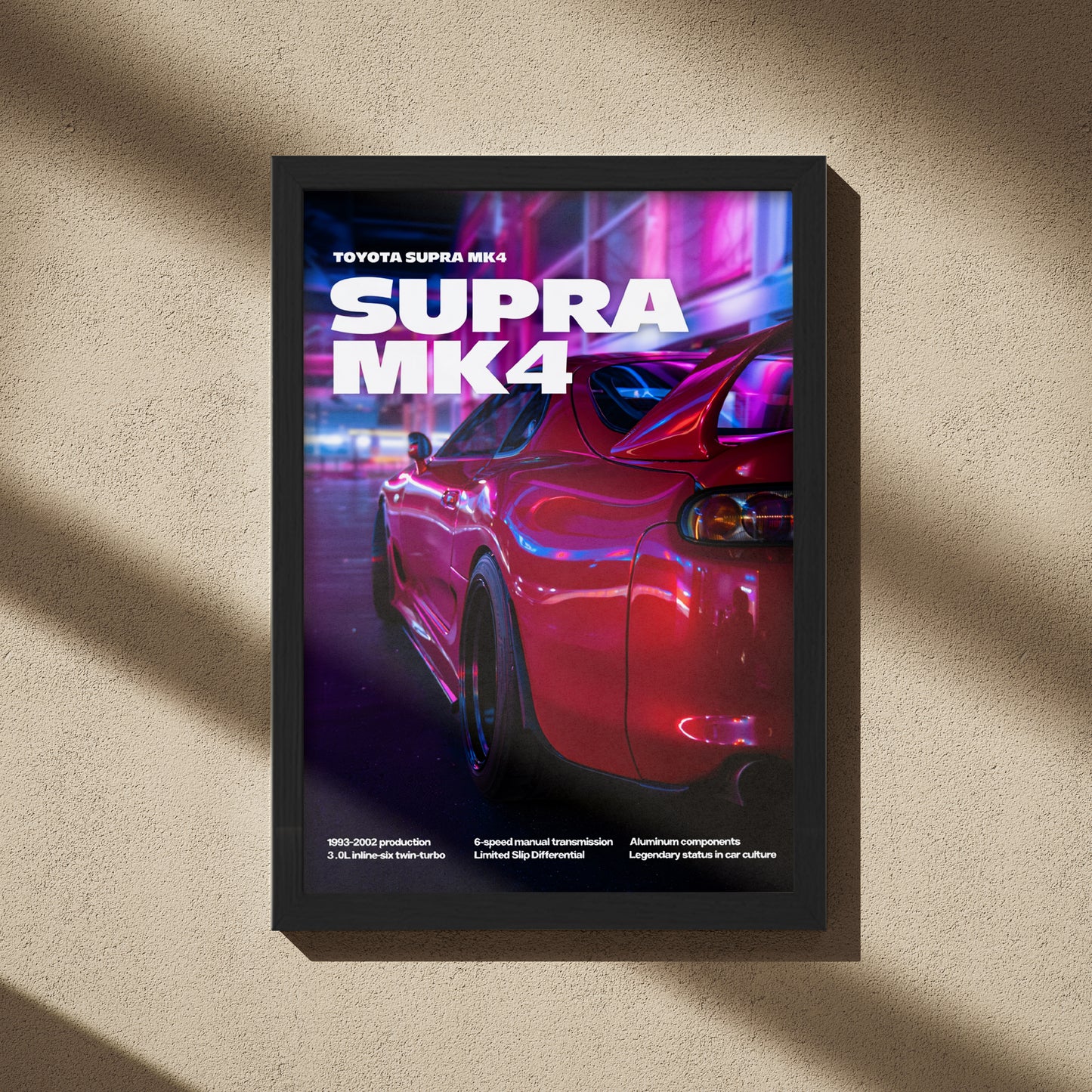 Supra MK4 Night Drive Wall Art