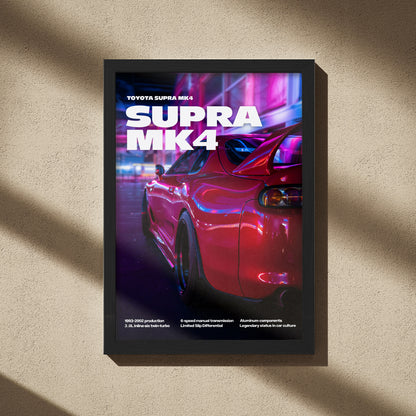 Supra MK4 Night Drive Wall Art