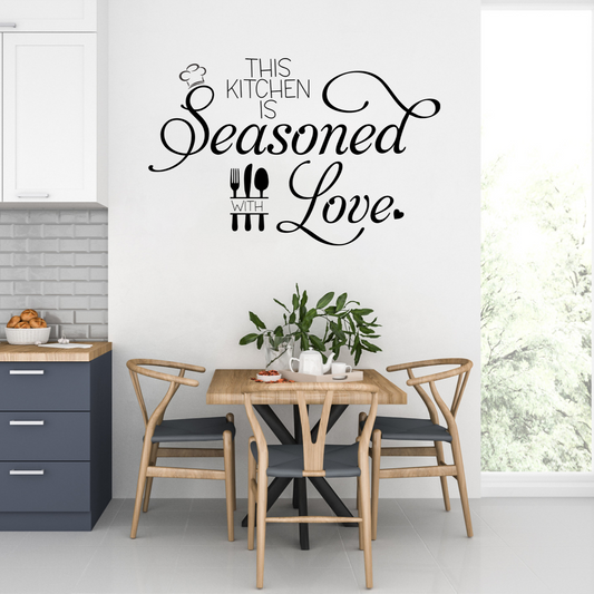 Elegant Seasoned with Love Wall Sticker