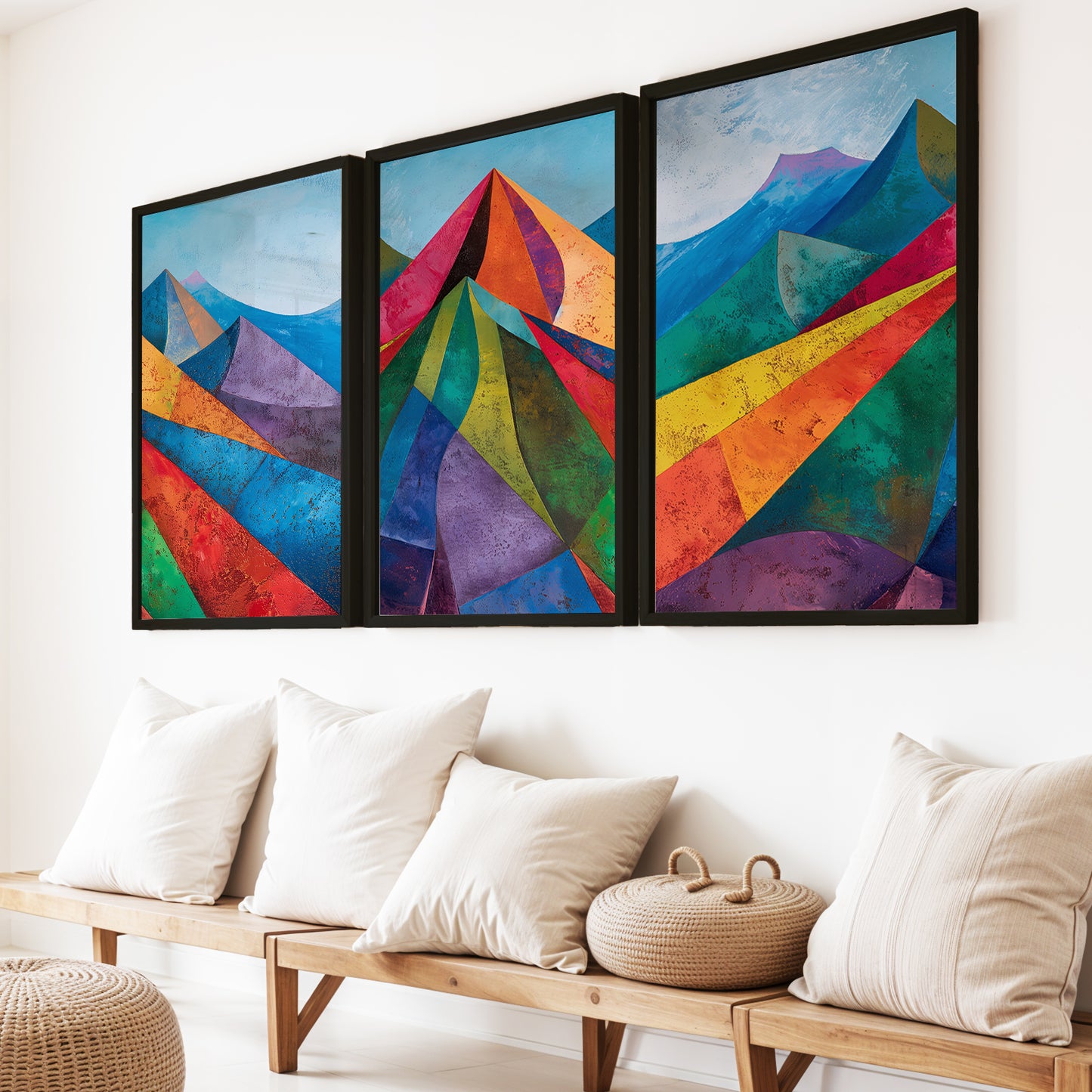 Geometric Landscape Wall Art Set of 3