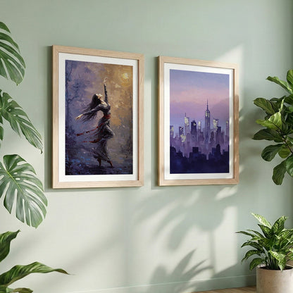 Dancer & Skyline Framed Set