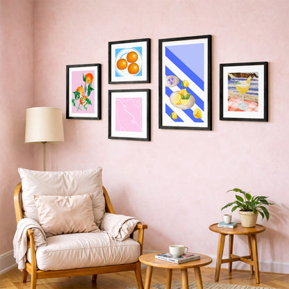 Summer Fruit Wall Art Set of 5