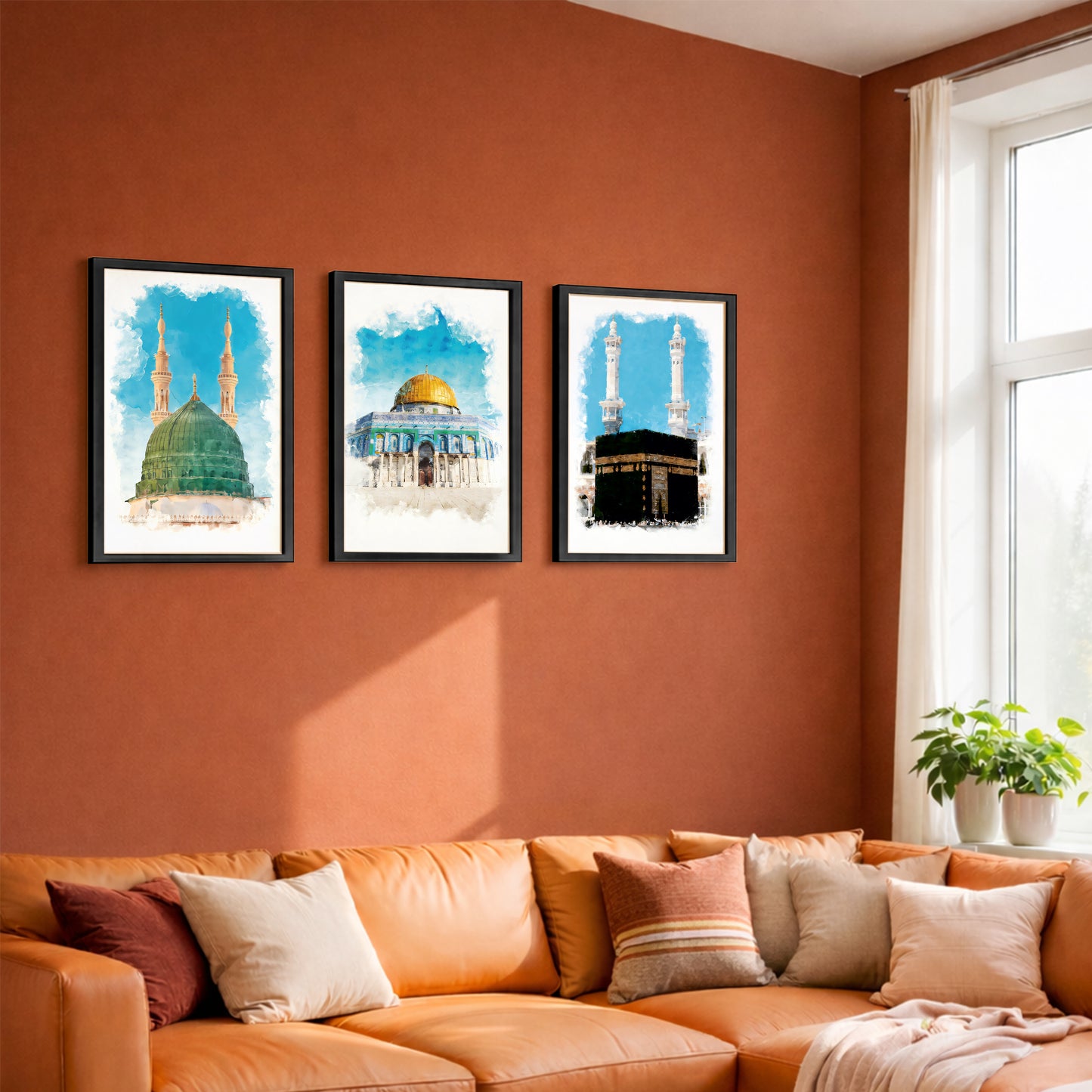 Islamic Sacred Landmarks Wall Art Set – 3