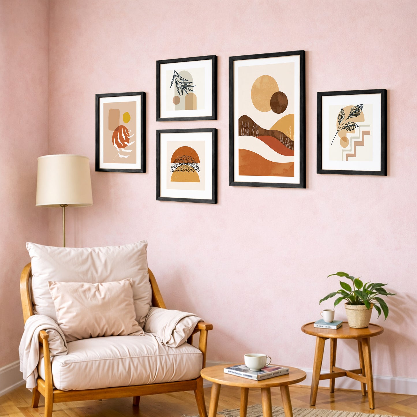 Modern Desert Wall Decor Set of 5