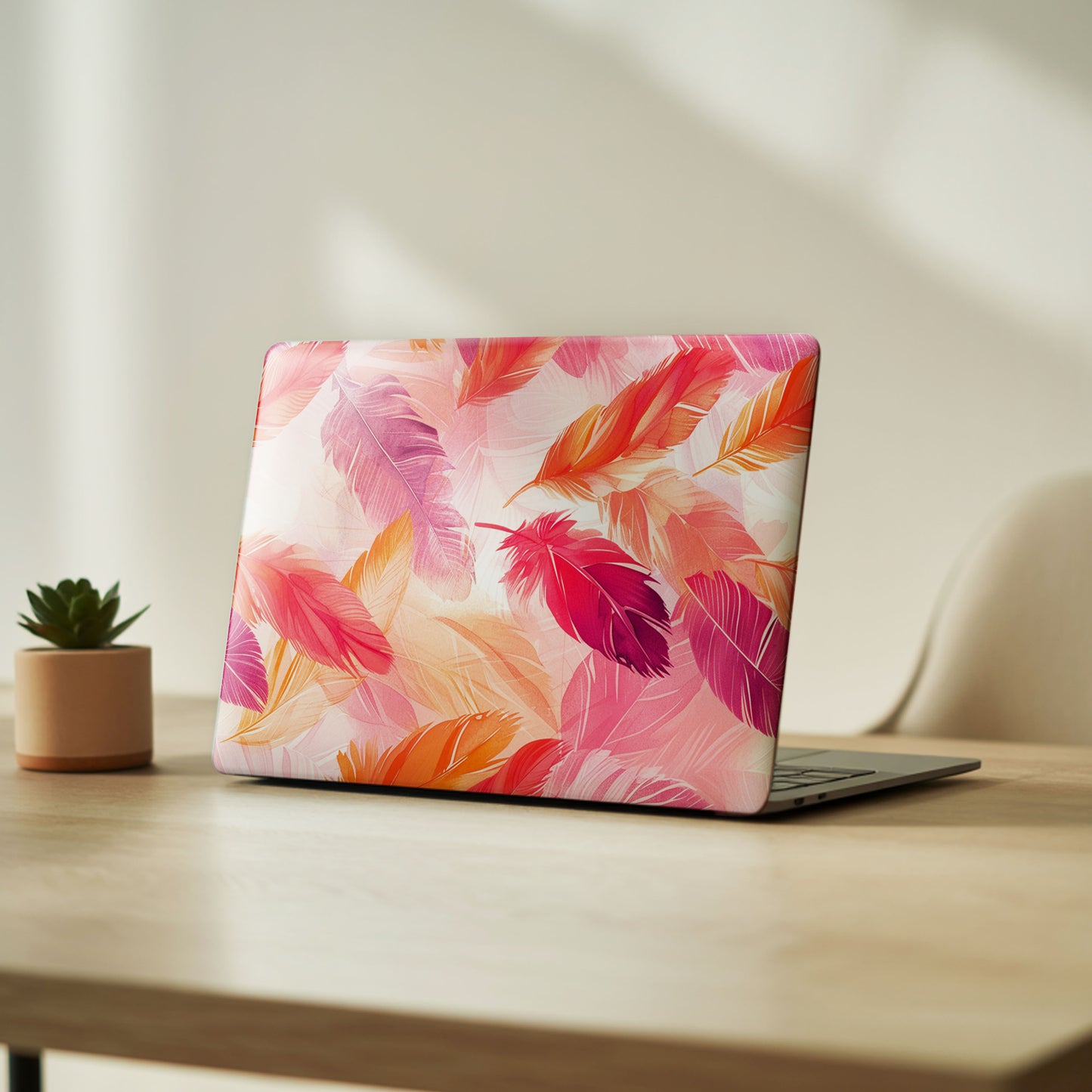 Boho Feathers Aesthetic Laptop Skin