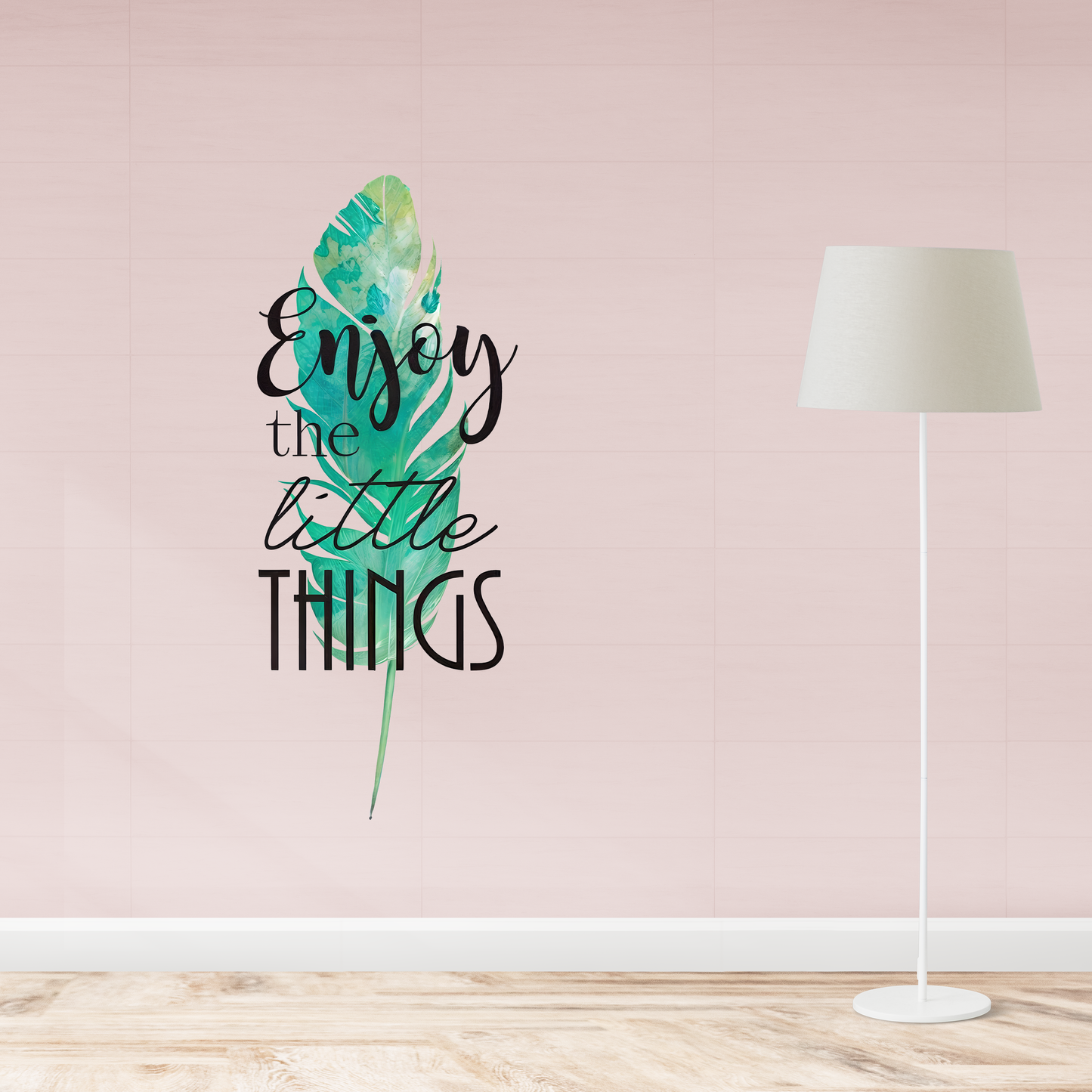 Enjoy Little Things Feather Wall Sticker
