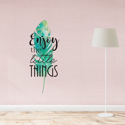 Enjoy Little Things Feather Wall Sticker