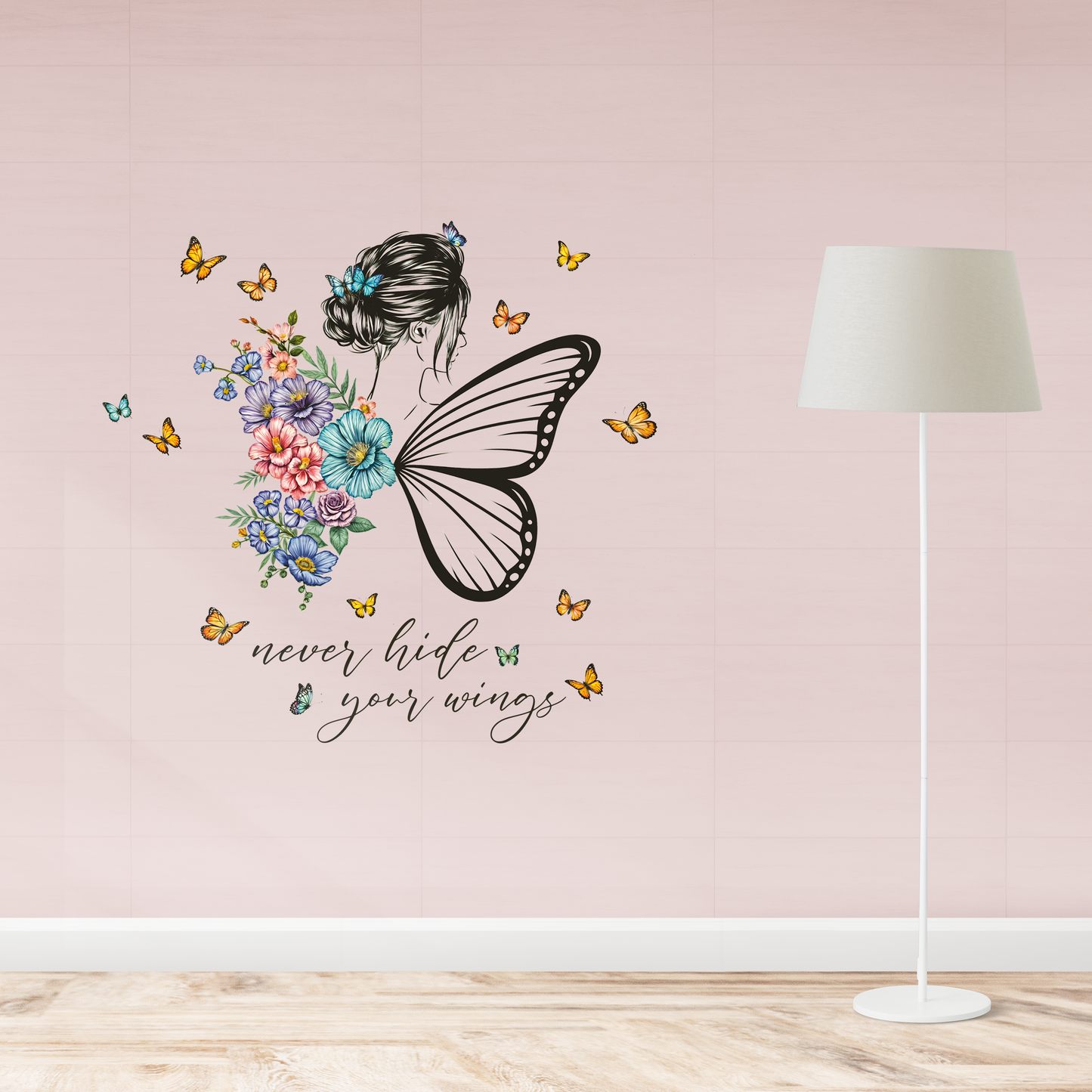 Butterfly Girl Wall Decal