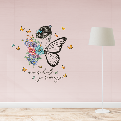 Butterfly Girl Wall Decal