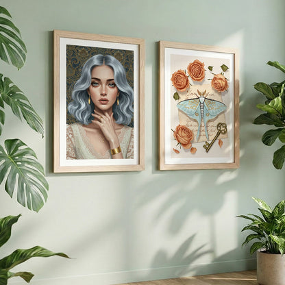 Vintage Rose Wall Art Set