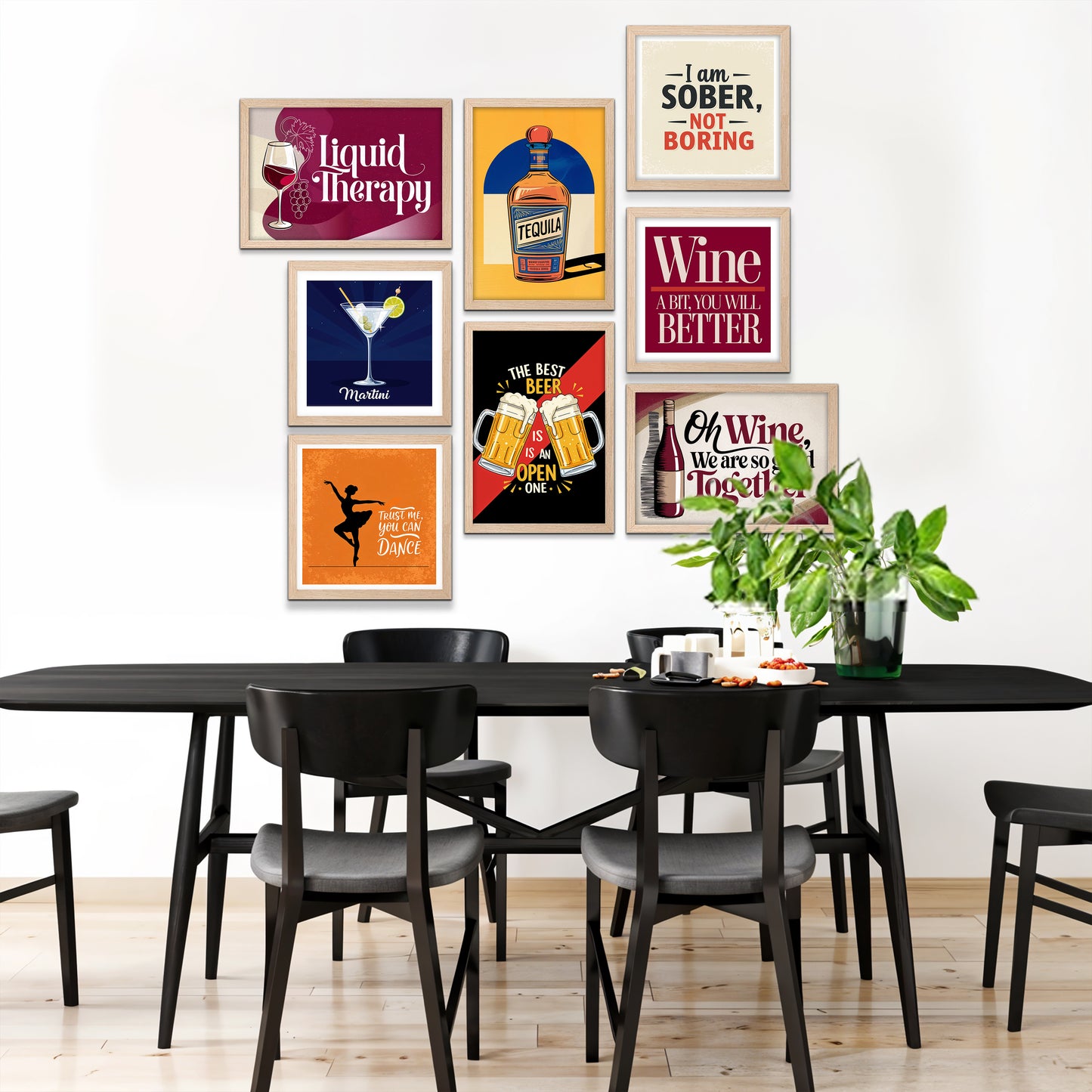 AM to PM Bar & Drink Wall Art Set (Copy)