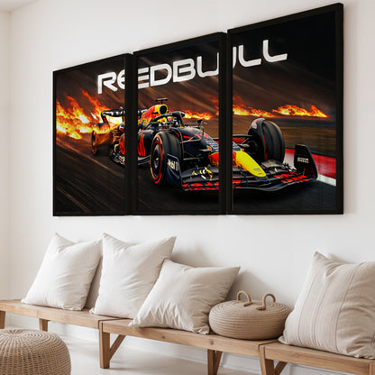 Red Bull Racing Wall Frame Set of 3