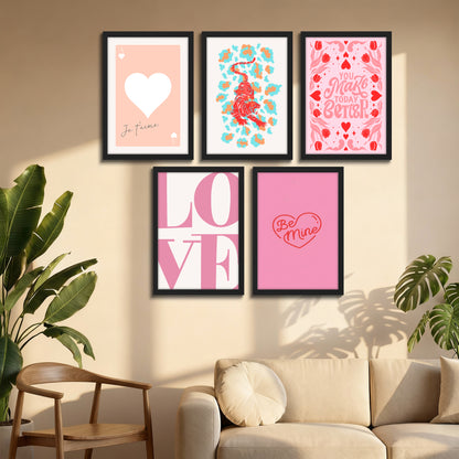 Love-Themed Wall Art Set of 5