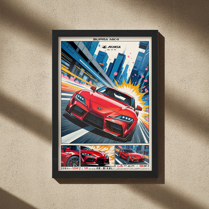 Supra MK4 Anime Wall Art
