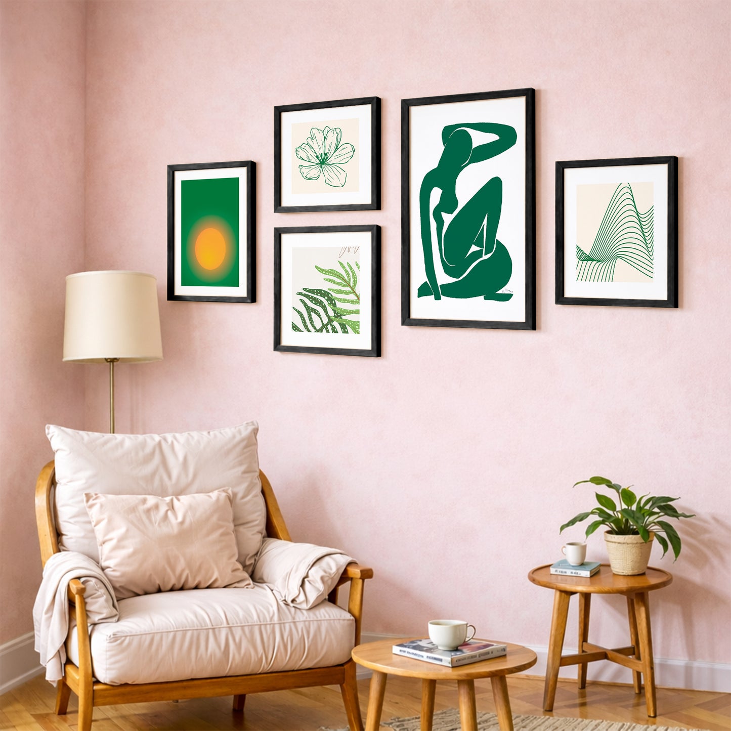 Organic Abstract Wall Set of 5