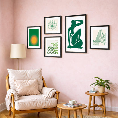Organic Abstract Wall Set of 5