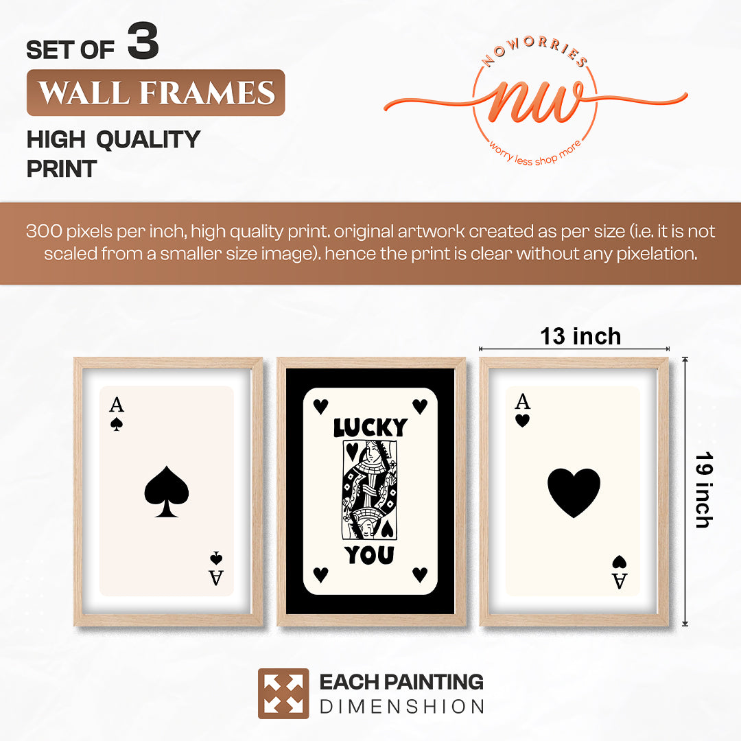 Ace & Lucky Trio Wall Frames Set of 3
