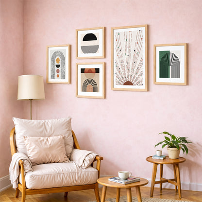 Modern Boho Wall Decor Set of 5