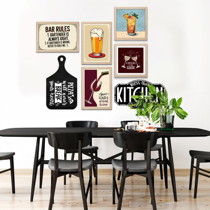 Bar & Kitchen Wall Art Gallery Set