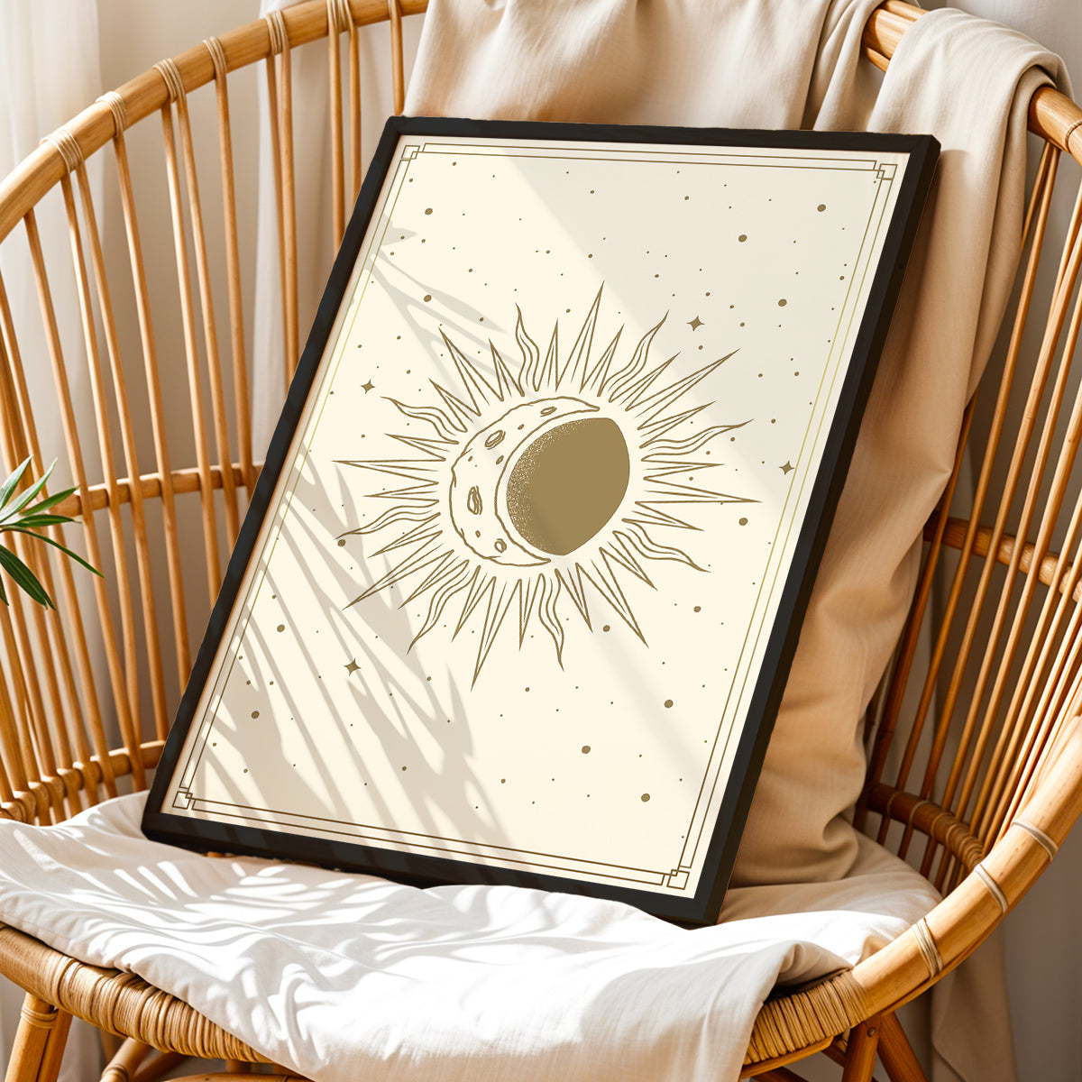Celestial Sun Moon Wall Print