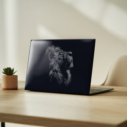 Majestic Lion Creative Doodle Aesthetic Laptop Skin