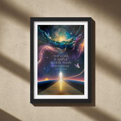 Better Than Yesterday Motivational Poster