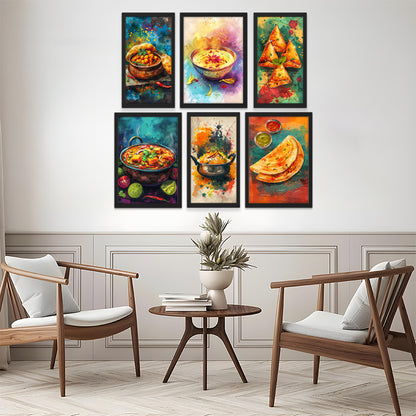 Indian Food Wall Art Set – 6