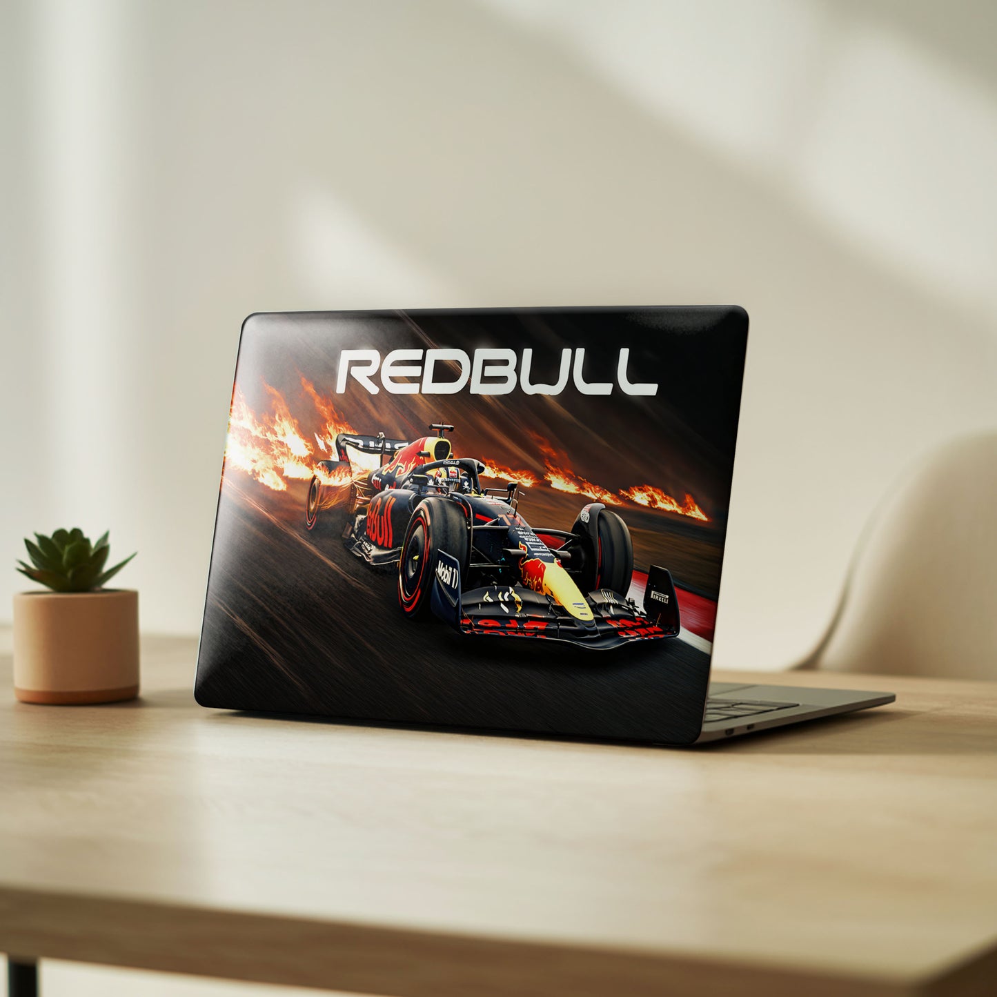 Red Bull Racing Flames Laptop Skin