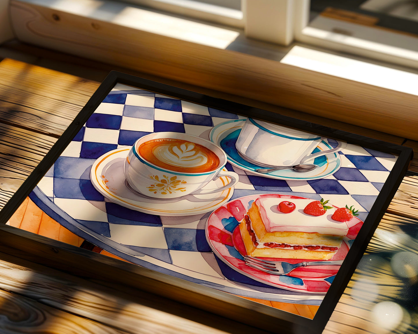 Coffee & Strawberry Delight Wall Frame
