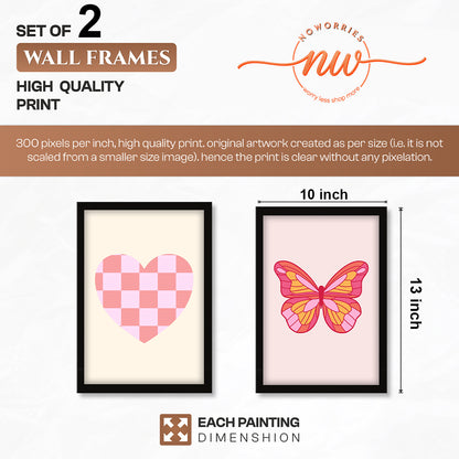 Heart & Butterfly Framed Set