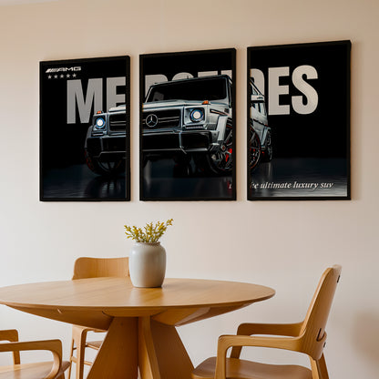 Luxury G-Class Art Wall Frame Set of 3