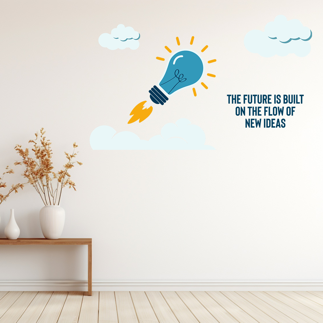 Future Ideas Rocket Lightbulb Wall Sticker