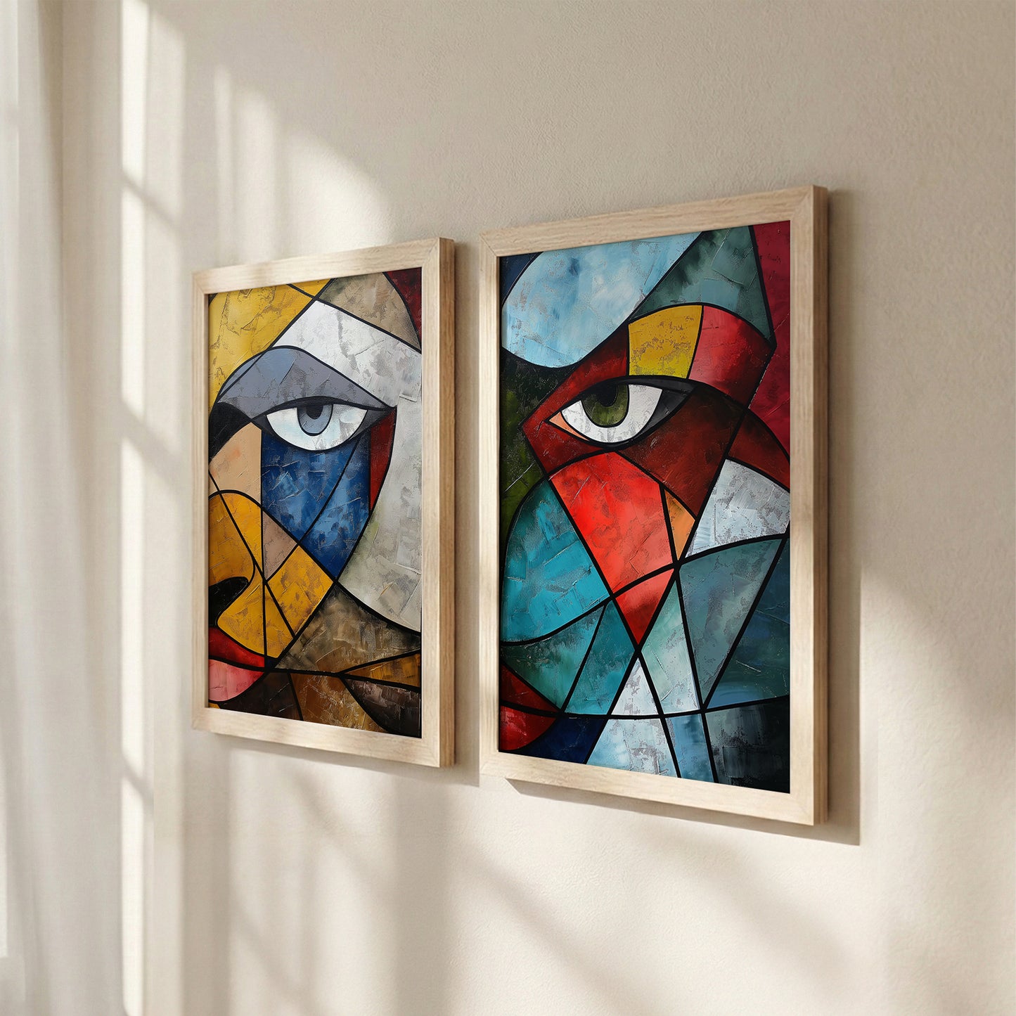 Cubist Eye Wall Art Set of 2
