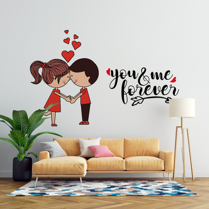 You & Me Forever Romantic Couple Wall Sticker