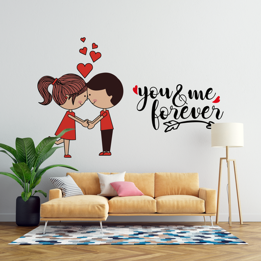 You & Me Forever Romantic Couple Wall Sticker