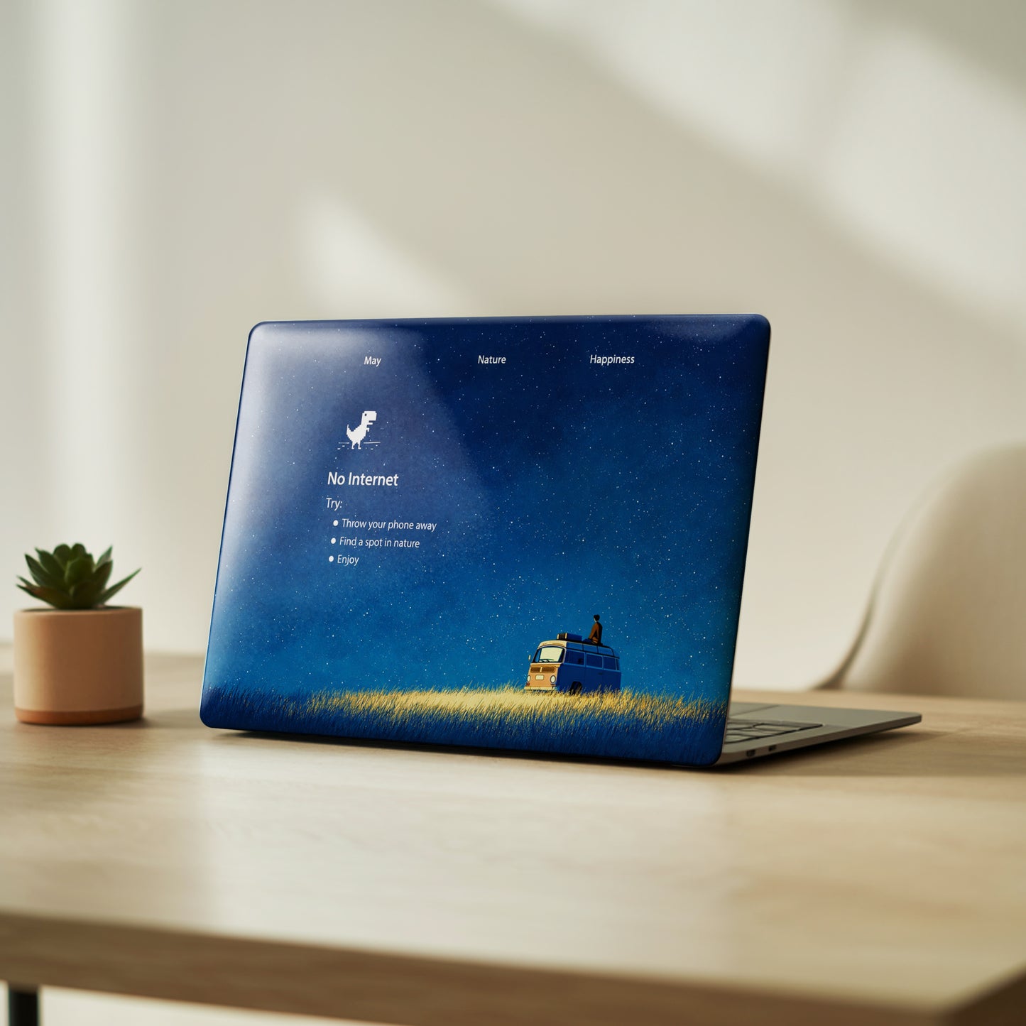No Internet Retro Van Art Laptop Skin